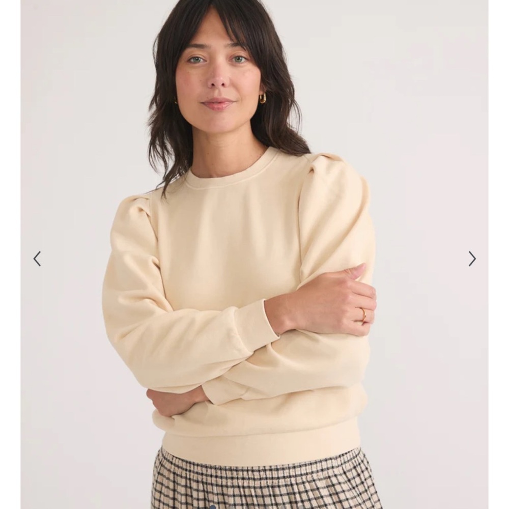 Marine Layer Sweatshirt Enya Puff Sleeve Comfy - Picture 3 of 6